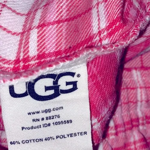 UGG  pink plaid flannel sleep pajamas bottoms size 2X