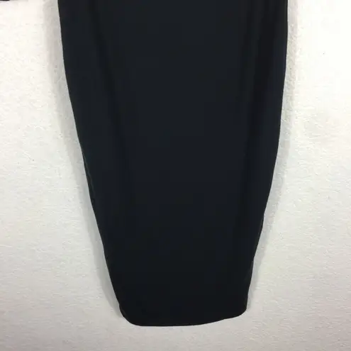 SER.O.YA Irene Black Off Shoulder Cut Out Bodycon Midi Dress Small Emo Goth