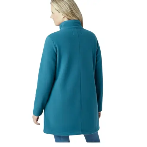 Woman Within Fleece Pea Coat Jacket