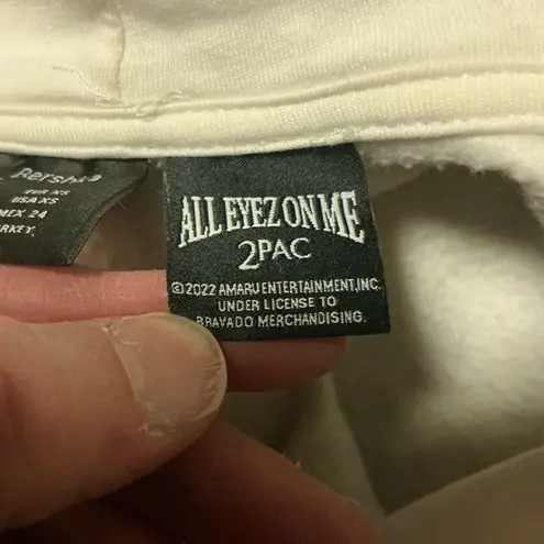 2pac Tupac All Eyes On Me Hoodie White Size XS