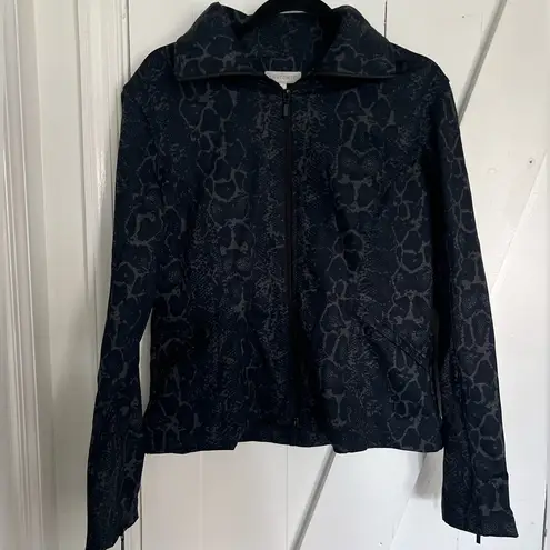 Anatomie THE MOJO PONTE SLIM FIT JACKET IN PYTHON Size L Blue Size L