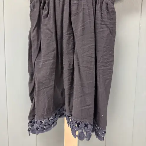 Abercrombie Fitch "Vintage Havana Cornflower Blue Crochet Top Women's Juniors M Size 8