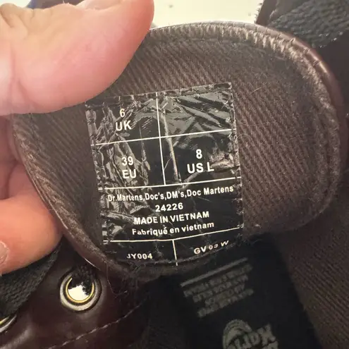 Dr. Martens  women’s vegan 1460 cherry red Cambridge boots size 8