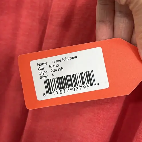 Oiselle New Size 4 Coral Red In the Fold Tank Top