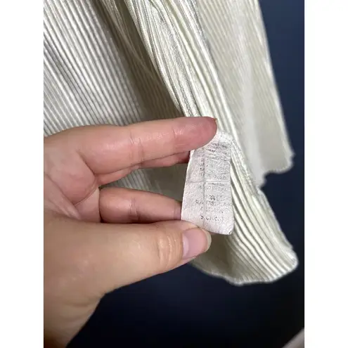 VTG Itzy Open Cardigan Shimmery Silver Ribbed Y2K Coquette Layering Top Womens