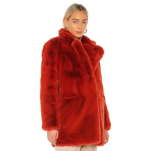 Apparis Sophie Faux Fur Jacket Scarlet Red Size S