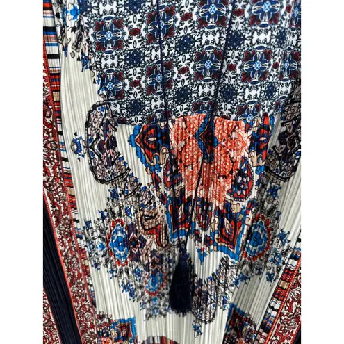 Fig and Flower Womens Pleated Artsy Top Size L Flare Sleeves Boho Unique Hippie Size L