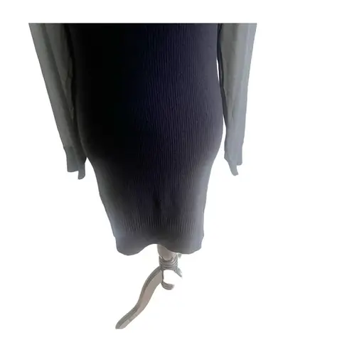 All Saints Milo Funnel Sweater Dress Black Size 6 Wool Cashmere Blend Minimalist