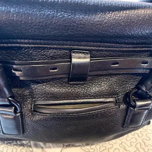 JOY GRYSON Nyla Black Supple Pebbled Leather Purse/Satchel/Crossbody Bag