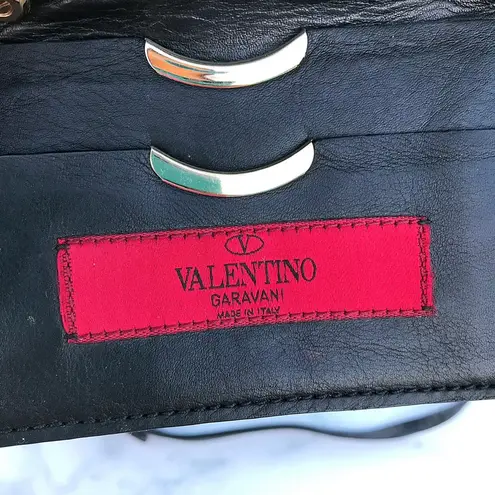 Valentino Garavani Valentino Rockstud women’s black leather shoulder bag