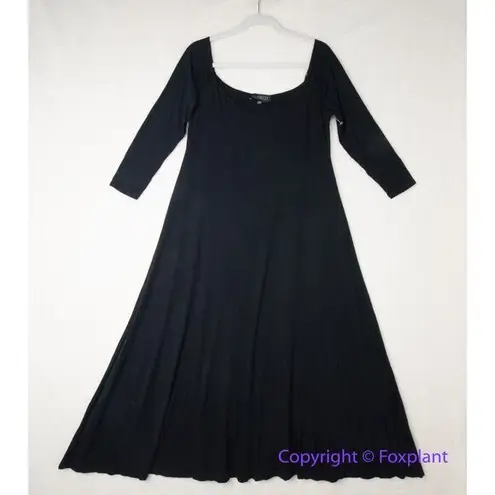 Eloquii New! black knit A-Line Midi Dress , size 14/16