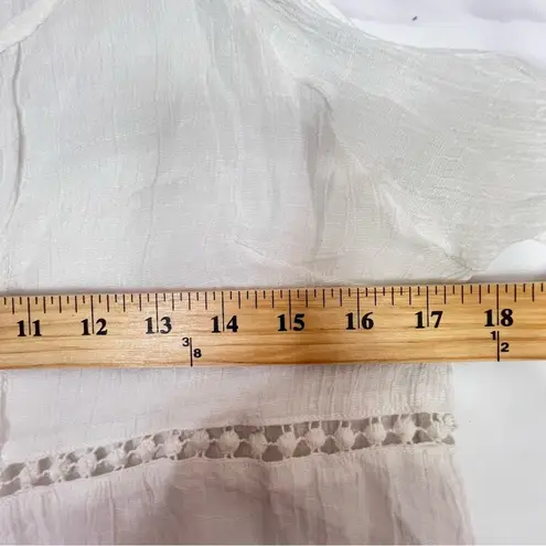 Soiéblu Soieblu Beige Floral Cold Shoulder Long Sleeve Fringe Mini Dress Size M