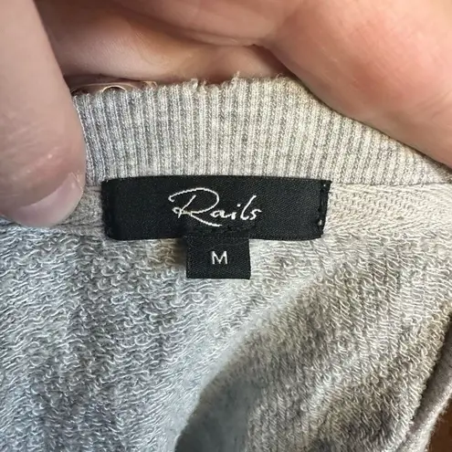 Rails Marlo flocked Heather leopard print M cozy sweatshirt