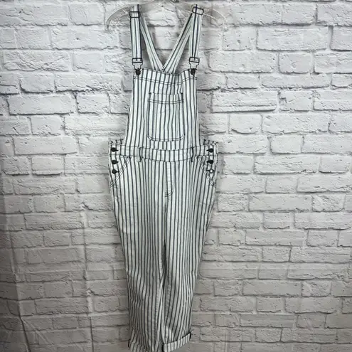 Judy Blue Women's Pinstripe White Boyfriend Casual Statement Overalls Size XL