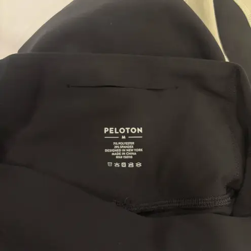 Peloton Cadent High-Rise Colorblock Leggings – Black Beige Green Star Print – M