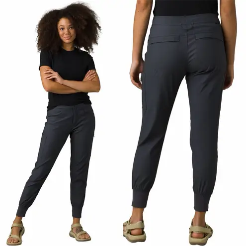 prAna Women’s Standard Fit Halle II Jogger Pants Mid Rise Outdoor in Gray 8 - Image 2