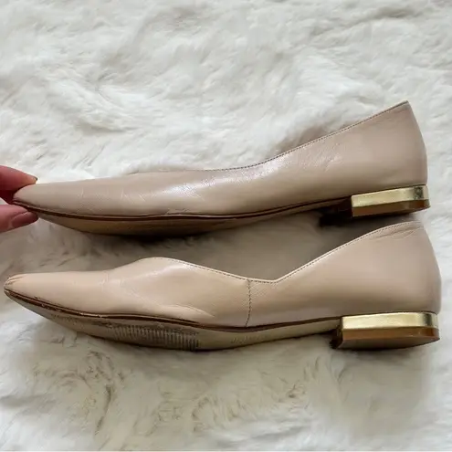 Town Shoes Leather Pointed Toe Flats 6