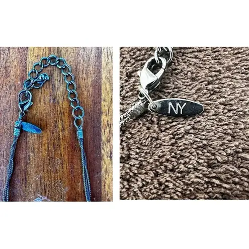 Vintage Beaded Necklace Triple Standed 22 inch 2 inch extender NY Mark …