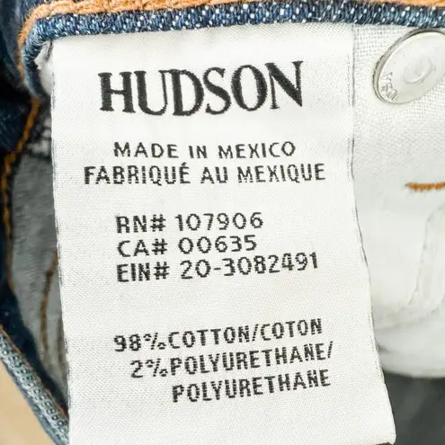 Hudson Distressed Mid Rise Skinny Jean Womens Size 28