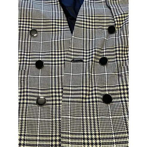 Vintage Stirling Cooper Checkered Blazer Jacket Size 8 Business