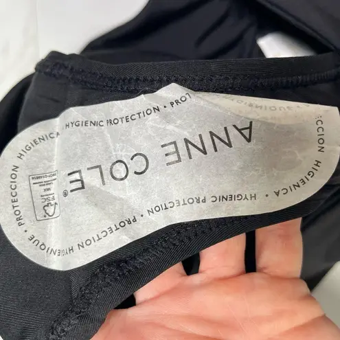 Anne cole NWT Convertible High Waisted Fold Over Black swimsuit bottom size L