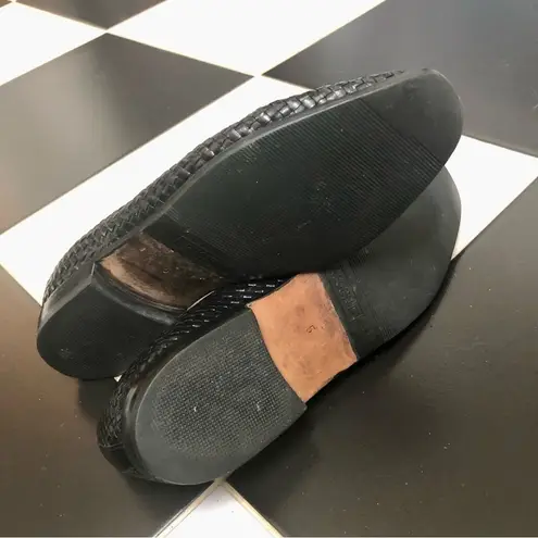 Bally Vintage 60s of Switzerland Leather Basket Weave Lace Up Loafers Unique 7.5