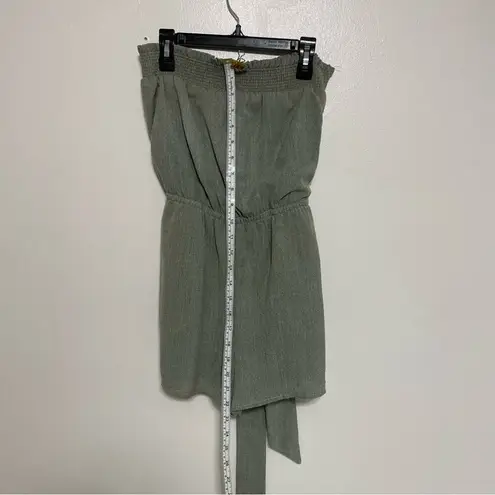 Lost + Wander Light Olive Green Strapless Romper Size XS NWOT