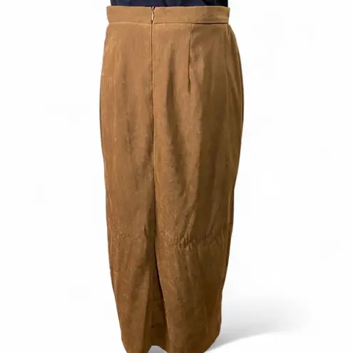 Connected Apparel Vintage Brown Pencil Skirt