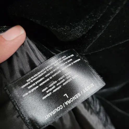 Vintage America Blues Serina Black Embellished Velvet Jacket Size Large