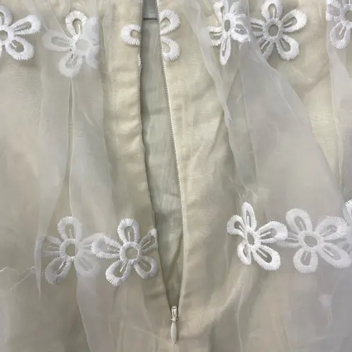 Endless Rose Floral Lace Skirt L