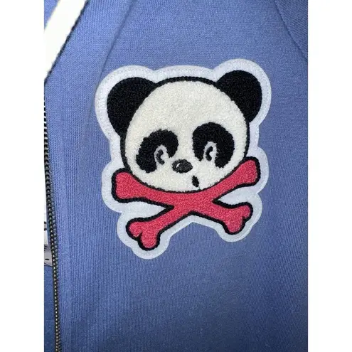 NEW Superfresh Panda & Crossbones Womens Full Zip Hoodie Hoodie Sweatshirt Small