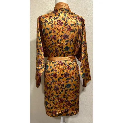 Cacique Lingerie Vintage Gold Floral Robe