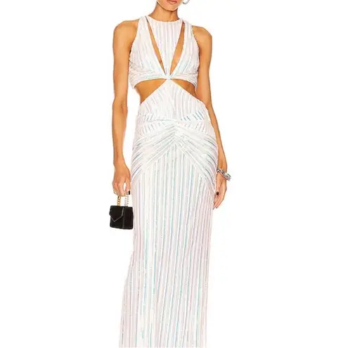 NWT Retrofete Millie cut out Dress in Geo White Size XS