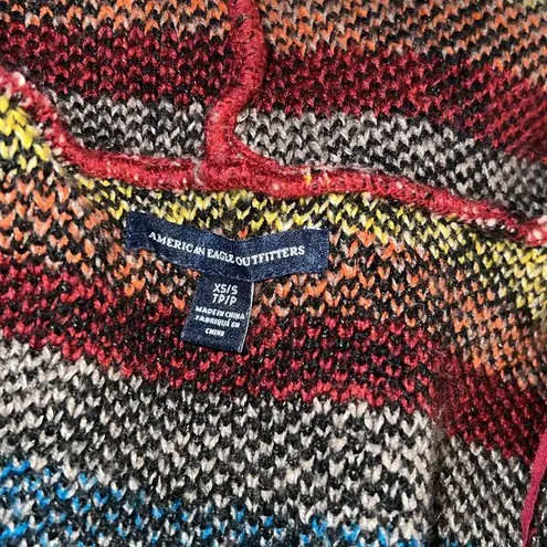 American Eagle  Size XS Hooded Navajo Sweater Poncho