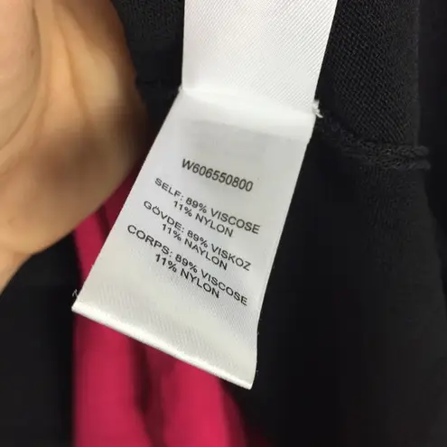 Opening Ceremony Delta Linear Sweater Dress Large Black Ribbed Knit Asymmetric