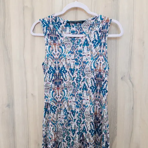 Peruvian Connection Womens Sleeveless Maxi Dress Size S Blue Cote Bastide Boho