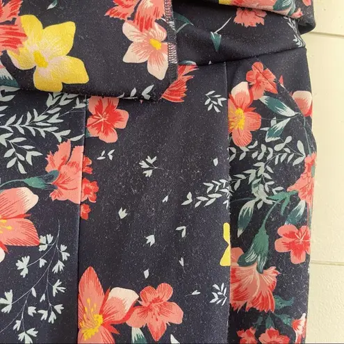 The Great  Jones Blue Floral Strapless Romper