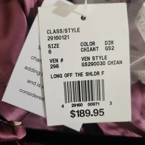 Galina Signature Purple Satin Evening Gown NWT Size 6 Purple Prom Dress