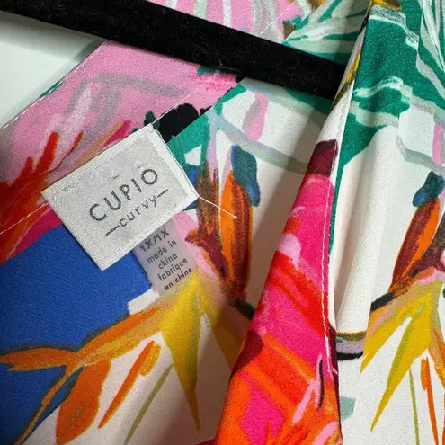 cupio  Flowy Tropical Floral Dress 1X