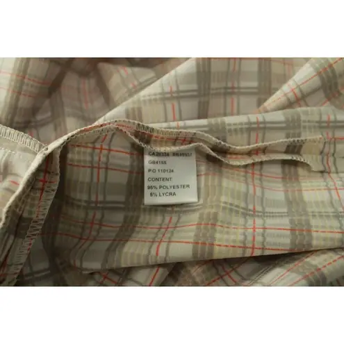 Tail Active Golf Tennis Skirt Ladies Size 6 Khaki Plaid Built in Shorts Pockets