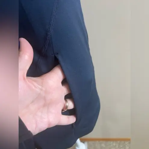 Zella  navy blue zip front jacket small