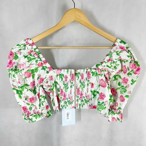 Hill House The Isabella Top Pink Roses BarbieCore Size Medium