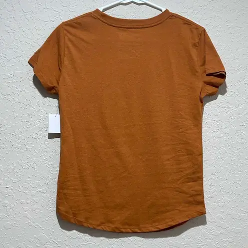 NEW Women's Size Small "Hello Pumpkin" Adiva Thanksgiving Shirt Copper Plaid Brown