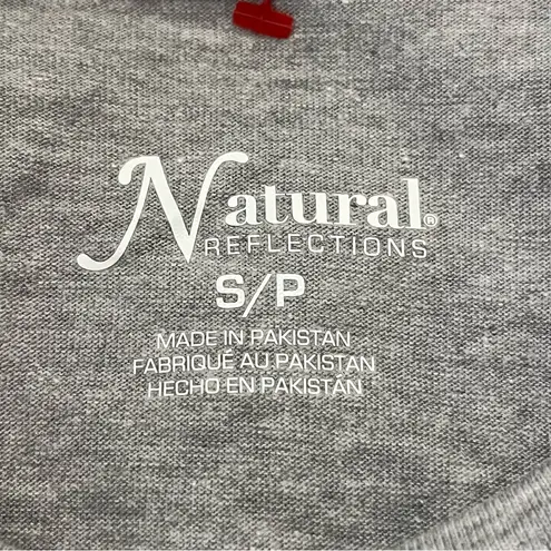 Natural Reflections Christmas Long Sleeve Tee Deck the Halls Graphic Gray S