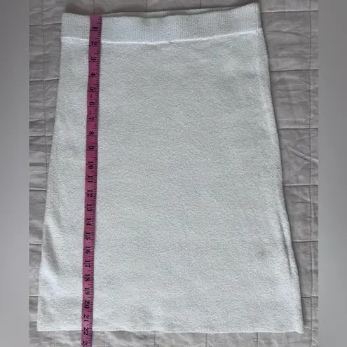 Rebecca Taylor White Mini Bouclé Knit Skirt Coastal Beachy Contemporary - Small