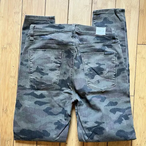 Hudson Size 27 Camo Barbara High Waist Super Skinny Jeans MRSP $ 195