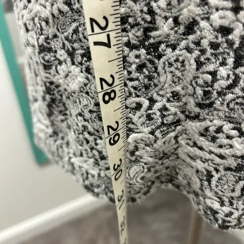 Soft white Jacquard Whimsy Goth Fairy Long Sleeve Mini Dress Black Size M