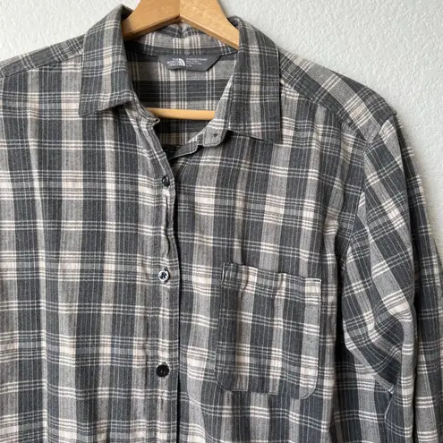 The North Face  Gray Plaid Flannel Shirt