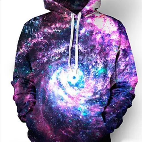 Lightweight galaxy hoodie large Purple