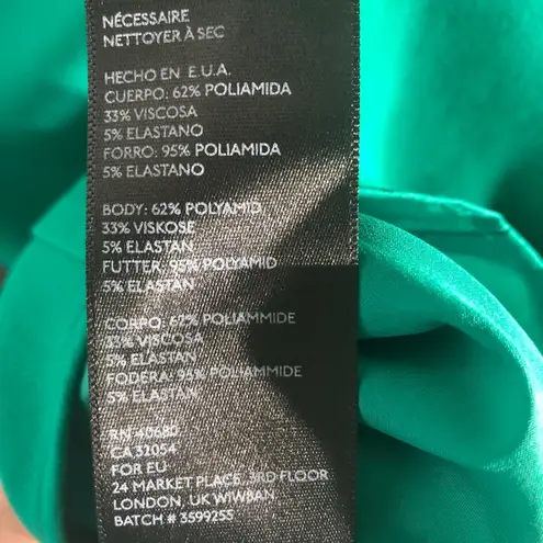 Black Halo NWOT Perth Dress Halter Full Swing Midi Fit-and-Flare Emerald Green 4